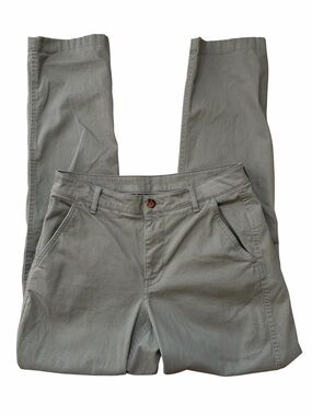 L.L.Bean Khaki Sage Green Cotton Chino Pants Straight Leg Casual Classic Minimal